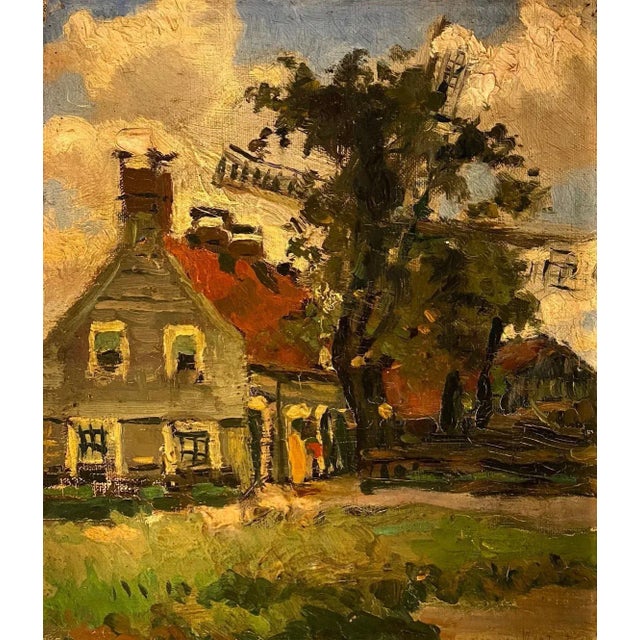 Gerard Van Vliet, Dutch Architecture, Oil on Wood For Sale - Image 9 of 9