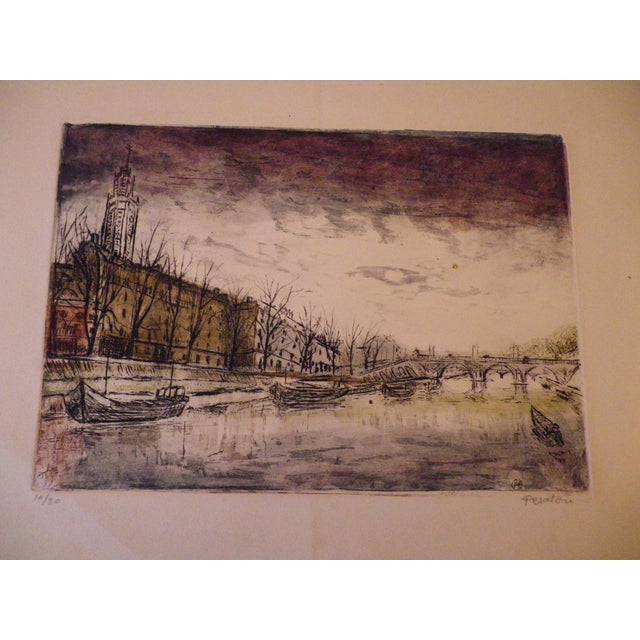 Elie Pesatori, Urban Landscape, Etching For Sale - Image 14 of 18