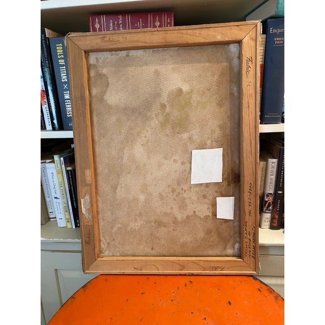 Vintage Still Life of a Pink Floral Arrangement Painting For Sale - Image 11 of 11