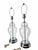 Late 20th Century Late 20th Century Clear Glass Baluster Table Lamps With Chrome-Tone Bases - Pair For Sale - Image 5 of 14