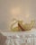A hand blown art glass swan in vivid chartreuse to olive green with adolescent white marbling through the body. Beautiful,...