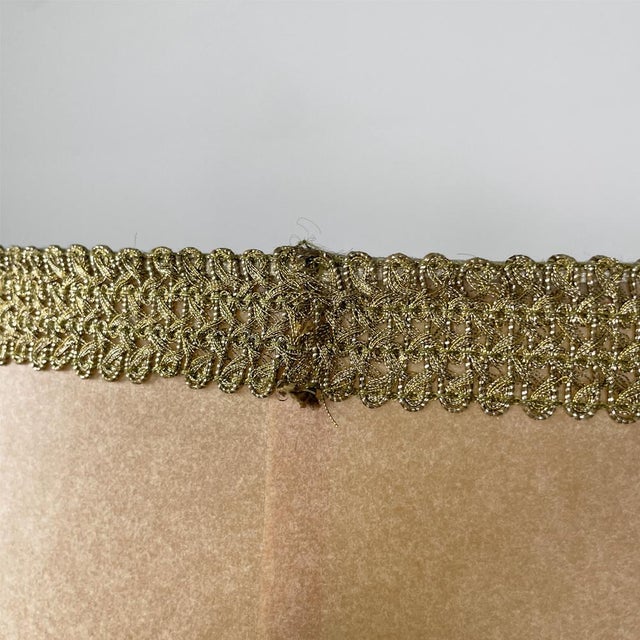 Italian Art Deco Round Velvet and Brass Floor Lamp, 1940s For Sale - Image 10 of 18