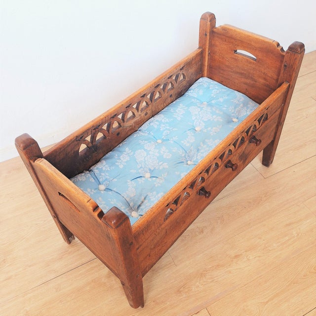 Antique Wooden Childrens Bed, 1850s For Sale - Image 3 of 6