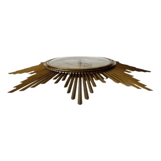 Large Vintage Sunburst Ato-Mat Sunbeam Wall Clock from Junghans, 1960s For Sale