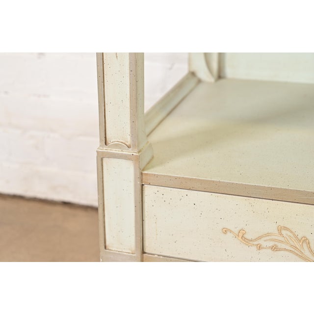 John Widdicomb French Regency Louis XVI Pale Blue Lacquered Nightstands, 1960s For Sale - Image 11 of 16