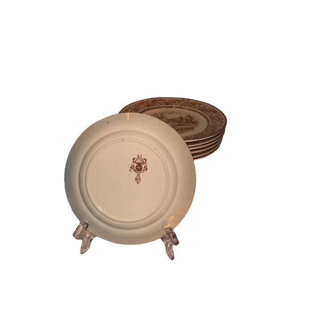 Victorian 1882 W. H. Grindley ‘Daffodil’ Ironstone 7.5” Salad Plate For Sale - Image 3 of 6
