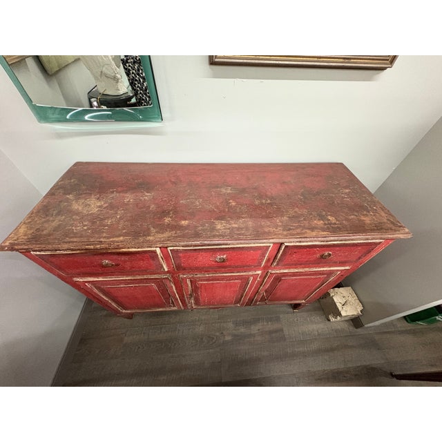 Wood 18th Century Italian Louis XVI Painted Chest For Sale - Image 7 of 18