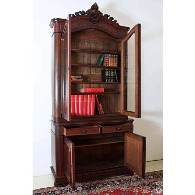 19th Century Louis Philippe Library Bookcase in Mahogany For Sale - Image 4 of 5