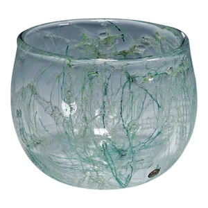 Artglass Bowl Sjogras by Goran Stroemgren for Art Glassworks Urshult Sweden
