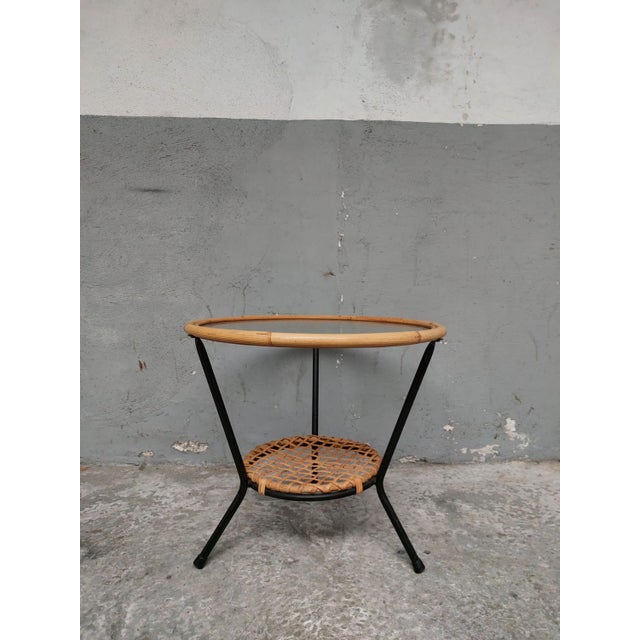 Brown Mid-Century Rattan Coffee Table, 1960s For Sale - Image 8 of 17