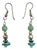 1970s Vintage Southwestern Mexican Boho Chic Sterling, Turquoise & Jade Dangle Pierced Earrings - A Pair For Sale