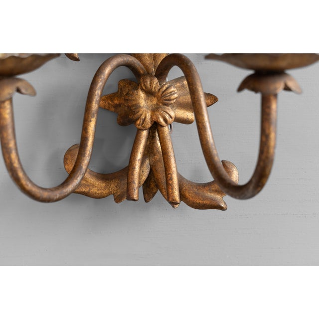 Vintage Wall Lights in Steel, 1950s, Set of 2 For Sale - Image 4 of 7