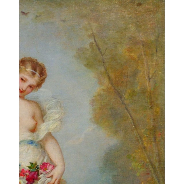 Andre Charles Voillemot, Allegory of Summer, 1860s, Oil Painting, Framed For Sale - Image 7 of 18