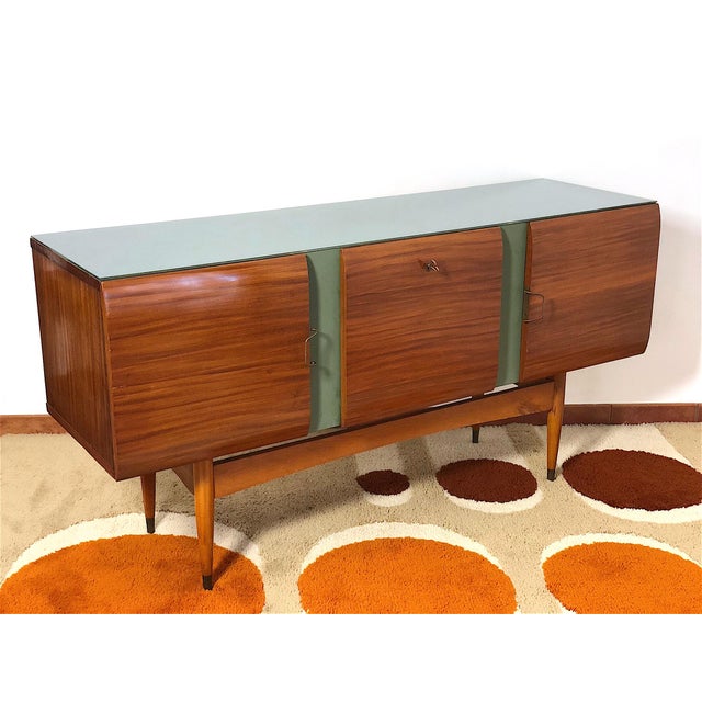 Olive Vintage Italian Sideboard, 1960 For Sale - Image 8 of 18