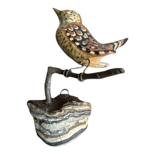 Austrian Folk Art Carved Wood Bird #94, 1930s For Sale