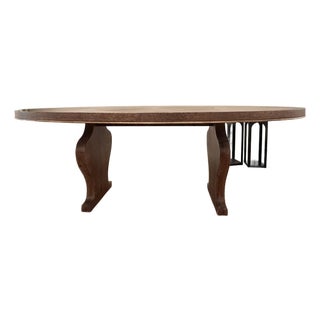 Baker Oval Wood Dining Table For Sale