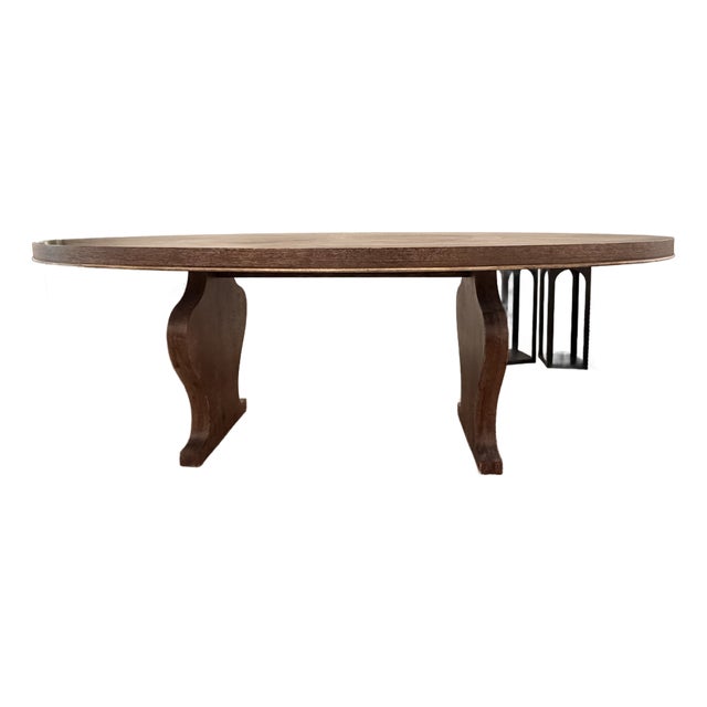 Baker Oval Wood Dining Table For Sale