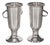Vintage English Floor Standing Silver Plated Wine Coolers, 1950s, Set of 2 For Sale