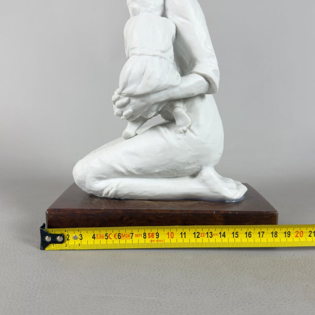 20th Century Maternity Sculpture in Biscuit Porcelain For Sale - Image 10 of 12