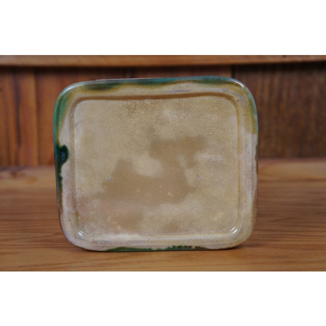 Antique Majolica Adams & Bromley Pineapple Basketweave Sardine Fish Box For Sale - Image 10 of 10