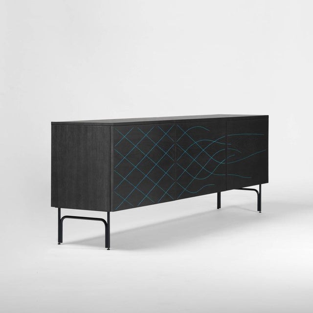Couture Sideboard in Stained Black Ash Wood by Färg & Blanche for BD Barcelona For Sale - Image 3 of 10