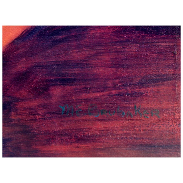 1980s Modern Figurative Study, Two Models With Drapes by Molly E. Brubaker For Sale - Image 5 of 5