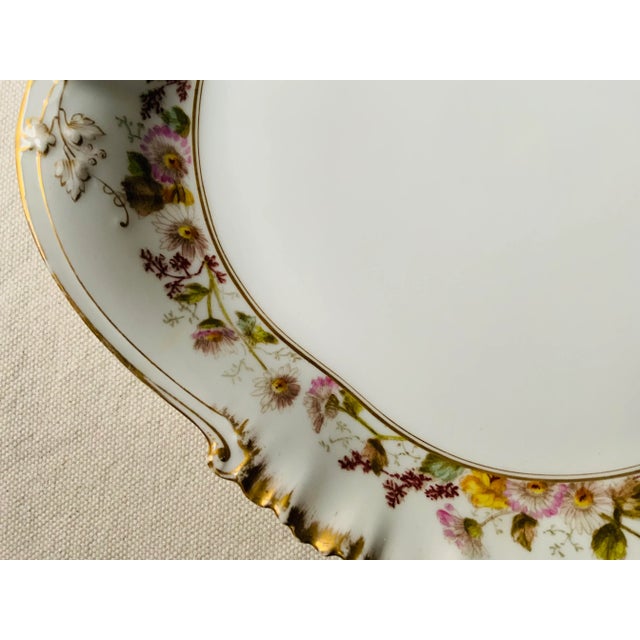 Haviland Limoges Hand-Painted Serving Tray, Baroque Asymmetrical Design, C. 1950 For Sale - Image 10 of 18