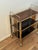 Vintage Gold-Tone Metal and Plastic Three-Tier Bar Cart For Sale - Image 12 of 12