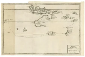 Early Map of Australasia with the Route of Abel Tasman, 1726