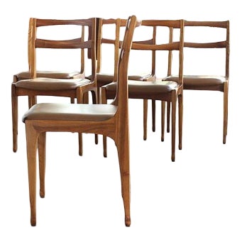 Caramel Dining Chairs, 1960s, Set of 6 For Sale
