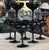 1990s Opaque Black Glass Champagne Coupes - Set of 8 For Sale In Saint Louis - Image 6 of 7