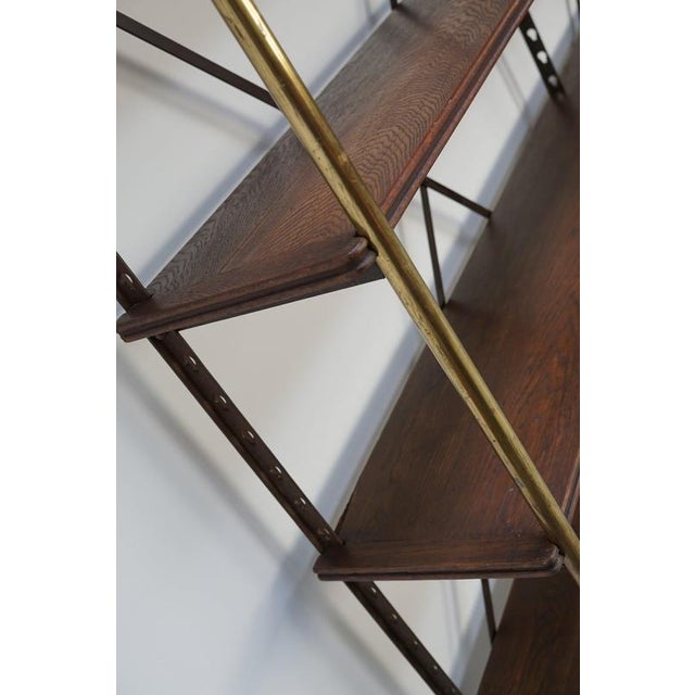 Large Oak and Iron Shelving Unit / Store Display by Theodore Scherf, France 1890s For Sale - Image 9 of 18