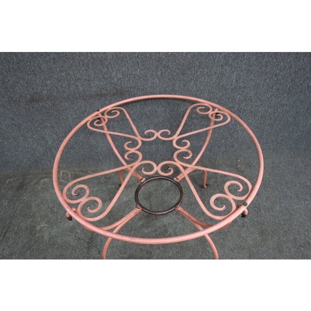Salmon Garden Table Base For Sale In Philadelphia - Image 6 of 9
