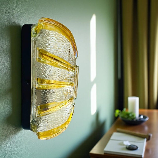 1960s Murano Glass Type Rectangular Flush Mount, 1960s For Sale - Image 5 of 11