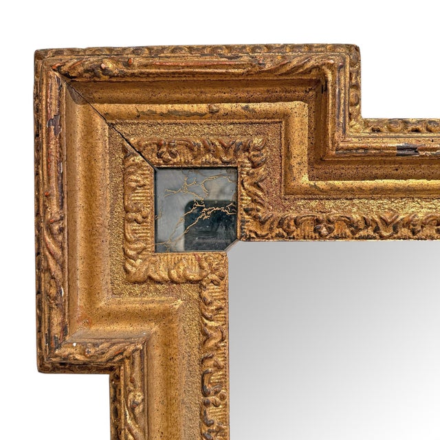 Mid 20th Century Mid-20th Century Italian Gilt Framed Mirror For Sale - Image 5 of 12