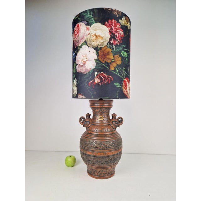 Vintage Fat Lava Ceramic Floor Lamp from Jasba, West-Germany, 1970s For Sale - Image 3 of 9