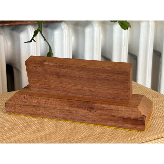 1940s Vintage Brass and Wood 'Honest Banker' Sign For Sale - Image 5 of 7