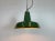 Industrial Green Enamel Factory Pendant Lamp, 1960s For Sale - Image 14 of 16