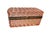 Metal Large Antique Continental Pink Pressed Glass Jewelry Casket With Brass Mounts For Sale - Image 7 of 9