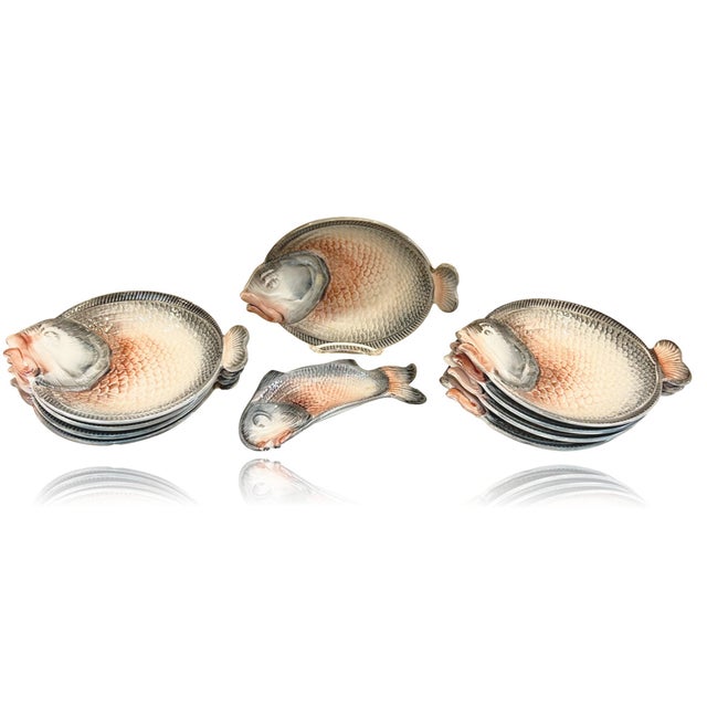 Vintage R. Blanche Fish 3 Piece Serving Set (Italy) For Sale - Image 13 of 13