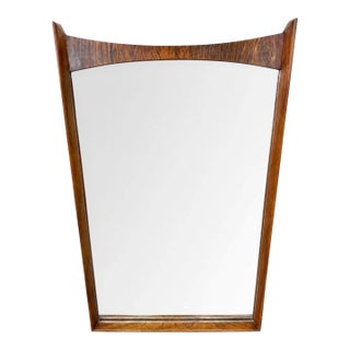 Mid-Century Modern Walnut & Rosewood Mirror For Sale