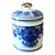 Vintage Bombay Chinoiserie Blue White Porcelain Trinket Jar For Sale