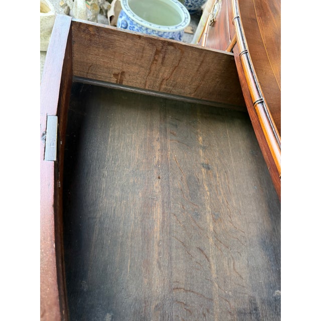 Wood 19th Century English Bowfront Chest of Drawers For Sale - Image 7 of 14