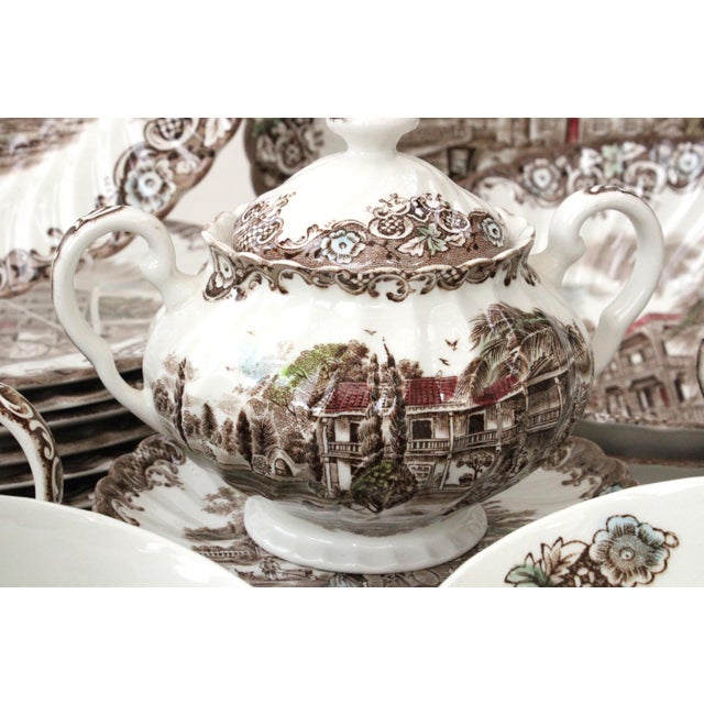 Johnson Brothers English Johnson Brothers Georgian Heritage Hall Dinnerware Set, 69 Pieces For Sale - Image 4 of 11