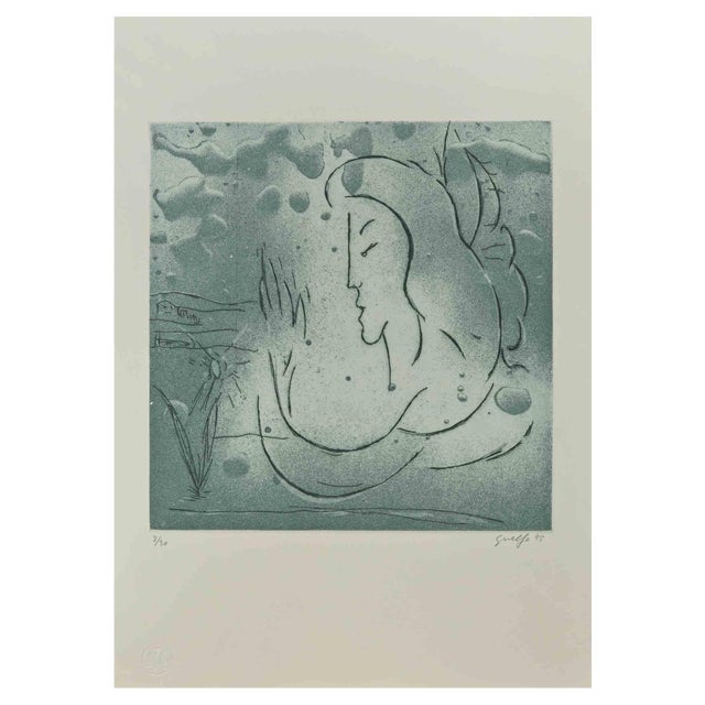 Guelfo Bianchini, The Muse, Etching, 1995 For Sale
