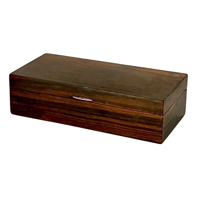 Ebony Macassar Box in Brown Color, France, 1930s For Sale