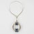 Silver Mid Century Space Age Collar Pendant Necklace Silvered Metal and Blue Resin For Sale - Image 8 of 8