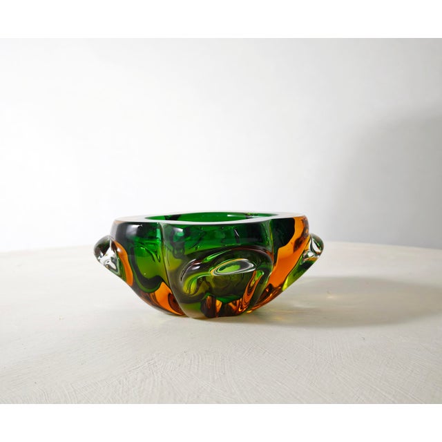 Vintage Italian Sommerso Murano Glass Bowl, 1960s For Sale - Image 6 of 16