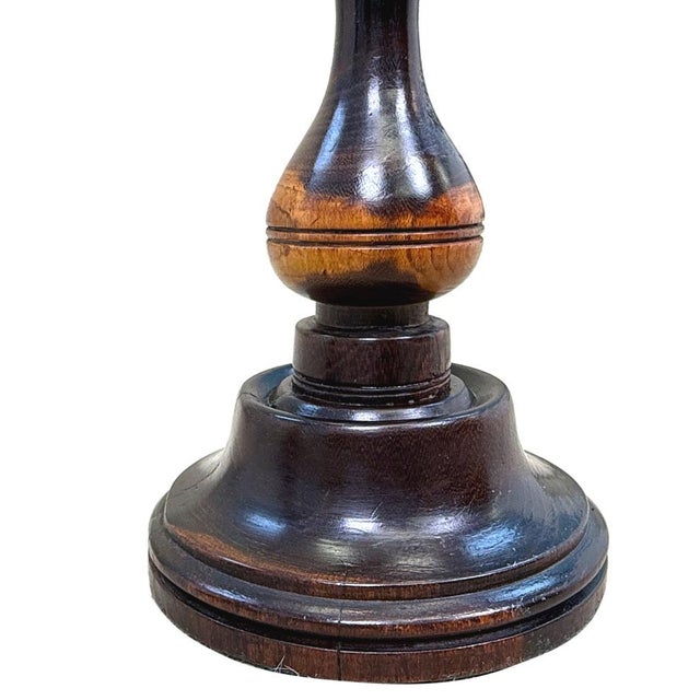 Early 19th Century Lignum Vitae Treen Candlesticks, 1830s, Set of 2 For Sale - Image 5 of 10