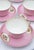 Pink Porcelain Tea Service for 11 with Medallion from Vieux, Paris, 1900s, Set of 25 For Sale - Image 10 of 14
